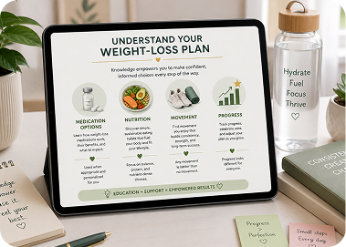 Diet plan and check calories for healthy food on tablet